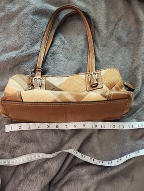 Fossil Classic Quilted Patchwork Shoulder Bag in Tan and Cream